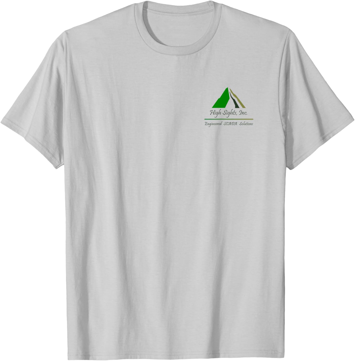 High Sights Inc. Engineered Scada Solutions Logo Design T-Shirt - T-Shirt | Ash