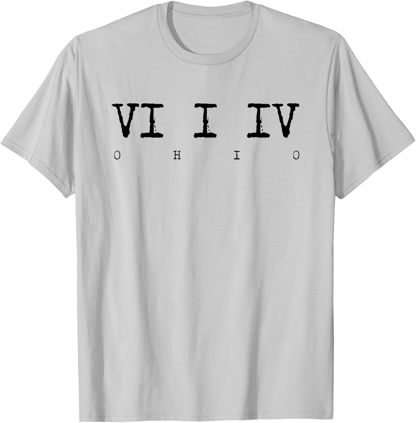 Roman Numeral Area Code Shirt 614 Ohio Gift T-Shirt - T-Shirt | Ash