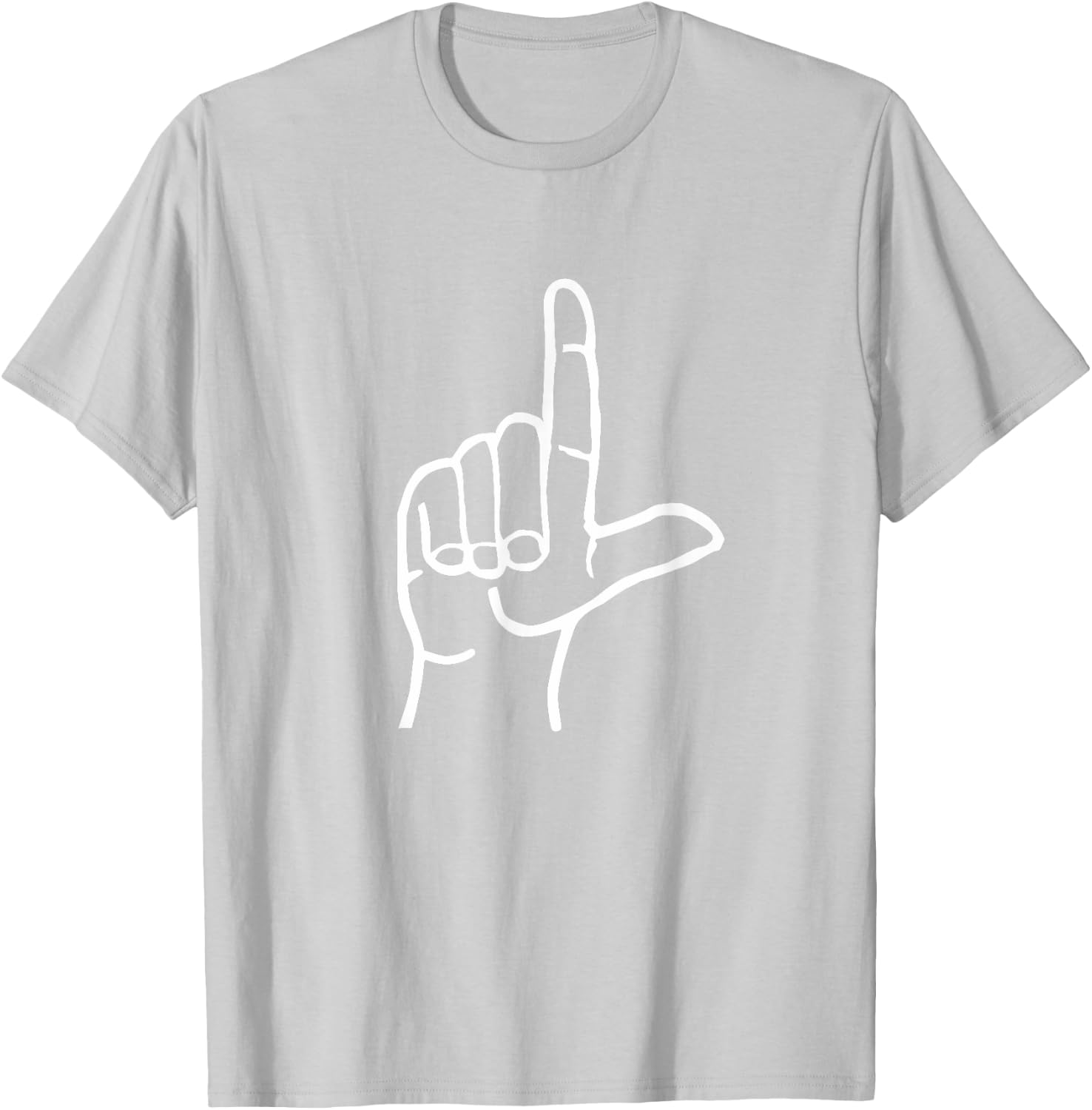 Loser ASL American Sign Language Letter L Finger Spelling T-Shirt - T-Shirt | Ash