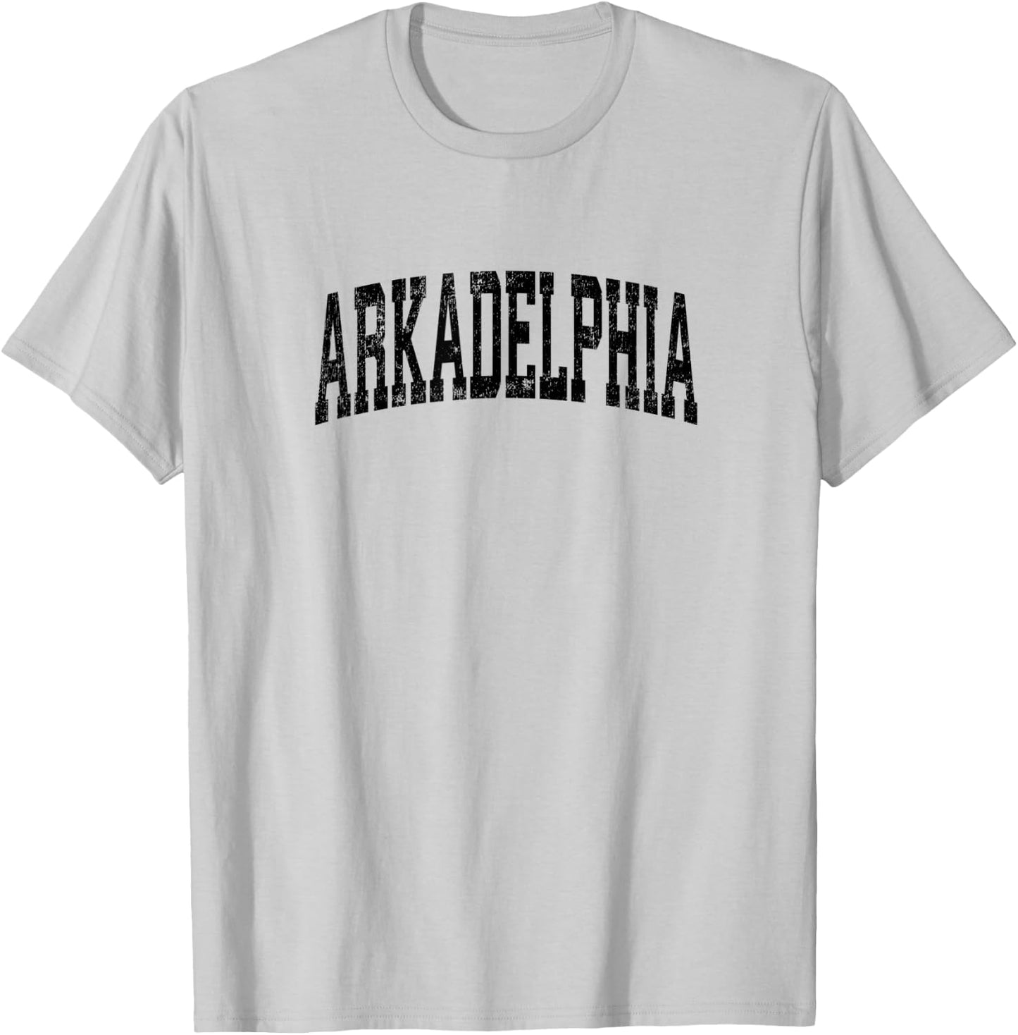 Arkadelphia Arkansas AR Vintage Athletic Sports Black Design T-Shirt - T-Shirt | Ash