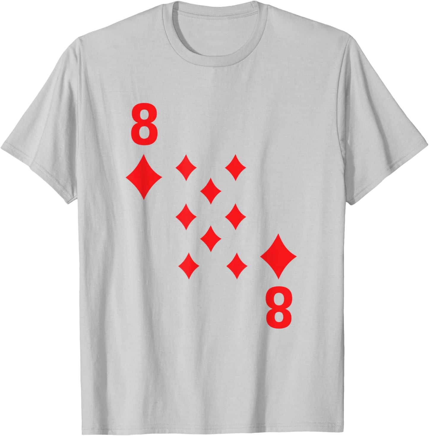 8 Eight of Diamonds poker playing card costume shirt T-Shirt - T-Shirt | Ash
