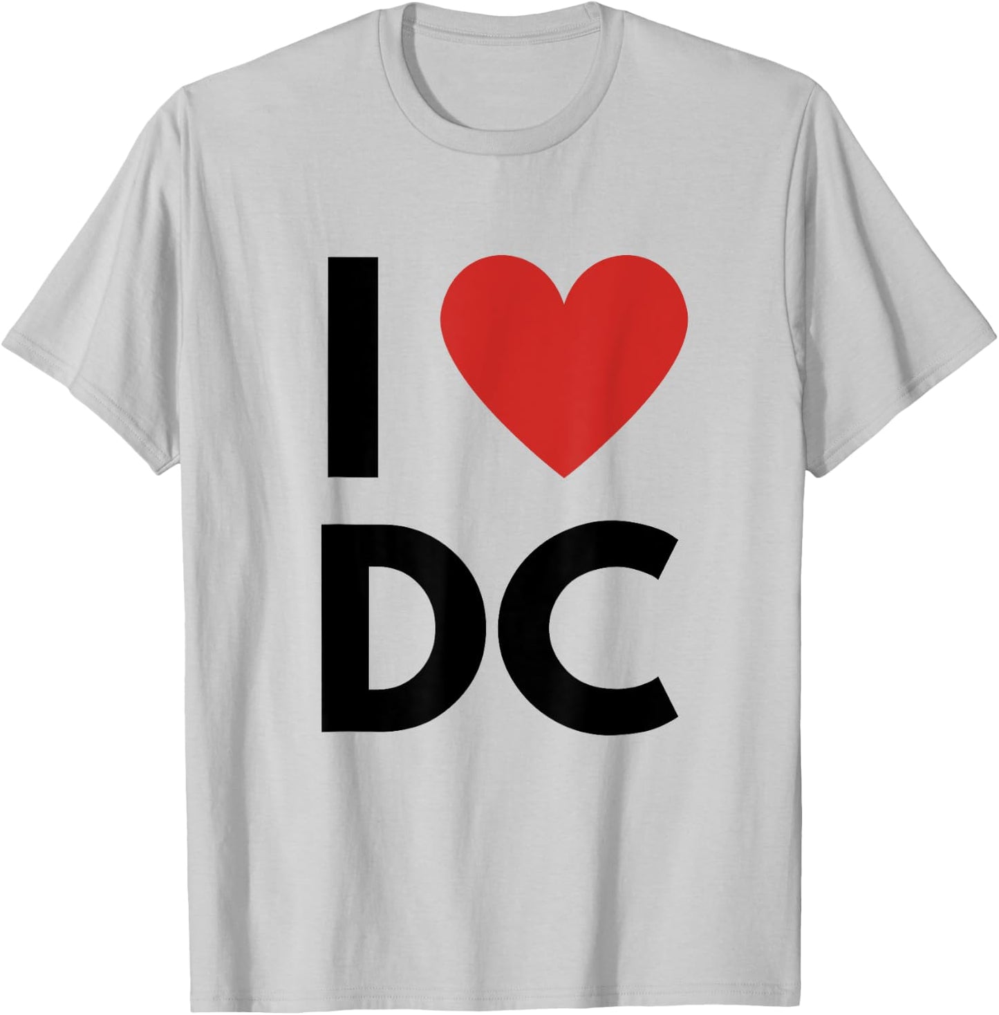 I Love DC Heart District of Columbia Love Fan Apparel T-Shirt - T-Shirt | Ash