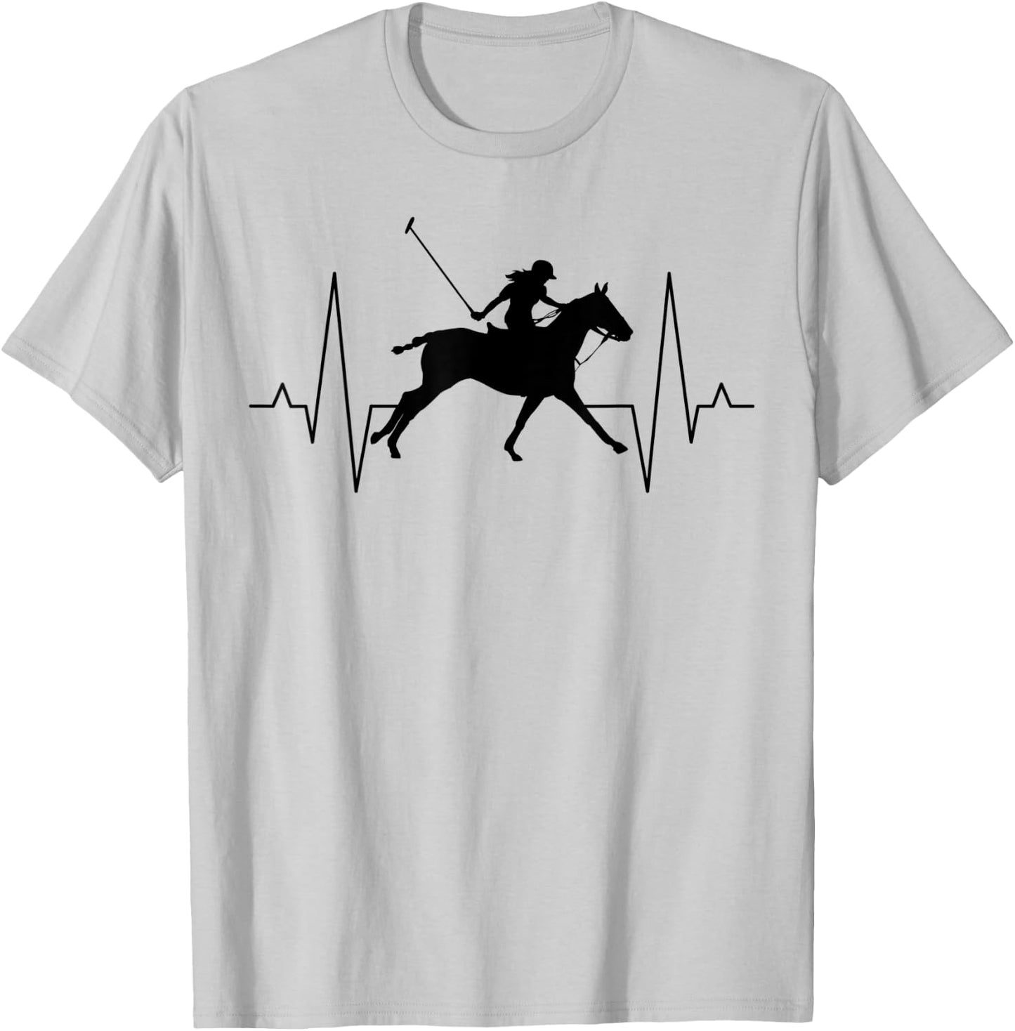 Polo Sport Equestrian with Polo Racquet ECG Line T-Shirt - T-Shirt | Ash