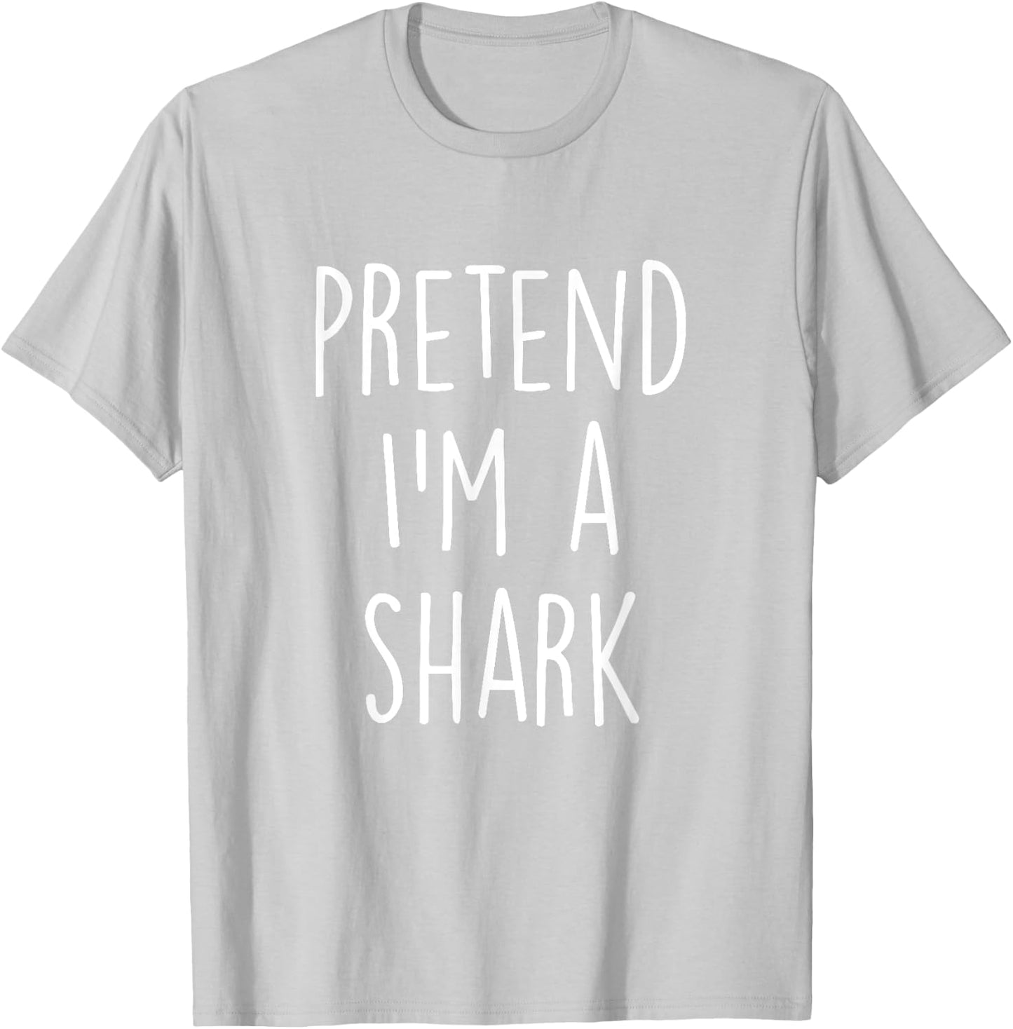 Pretend I'm A Shark Costume Funny Halloween Party T-Shirt - T-Shirt | Ash
