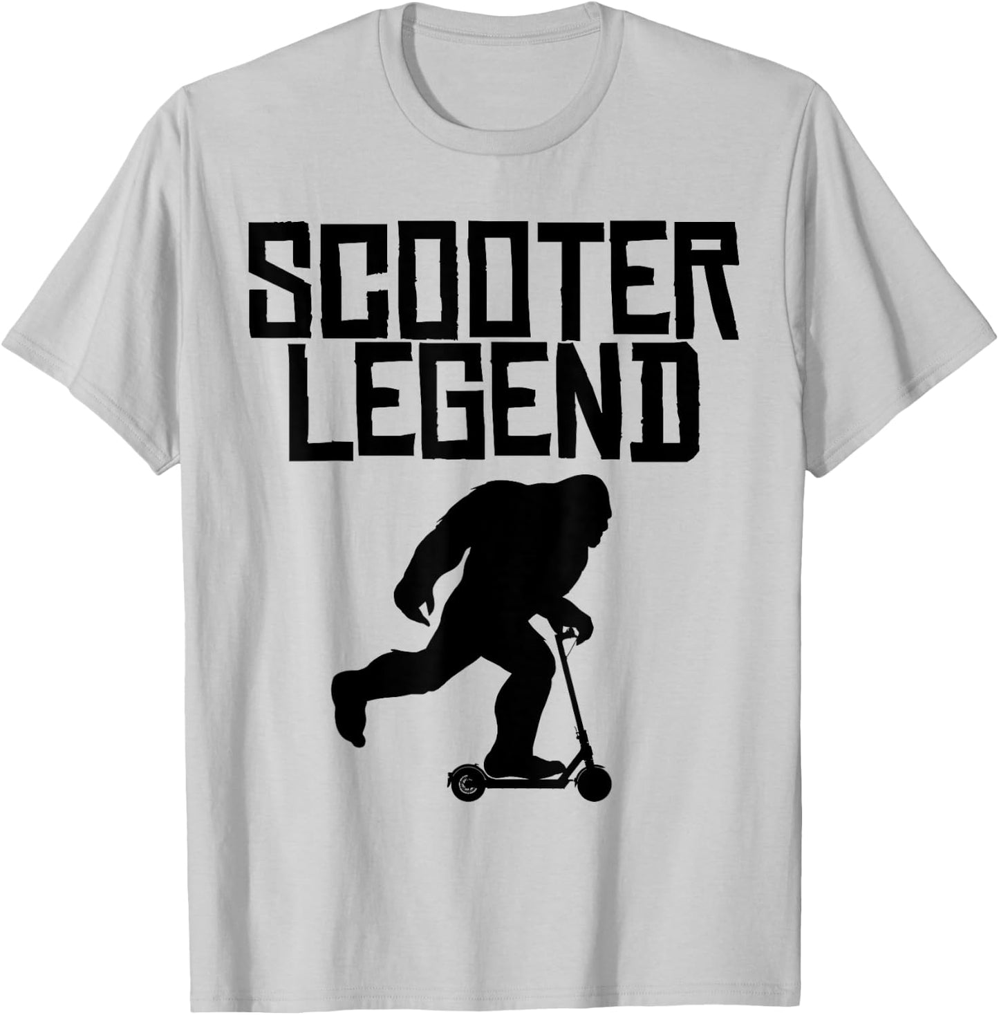 Bigfoot Scooter Legend funny Bigfoot on Scooter T-Shirt - T-Shirt | Ash