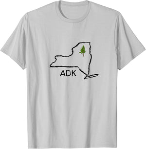 Adk Ny T-Shirt - T-Shirt | Ash