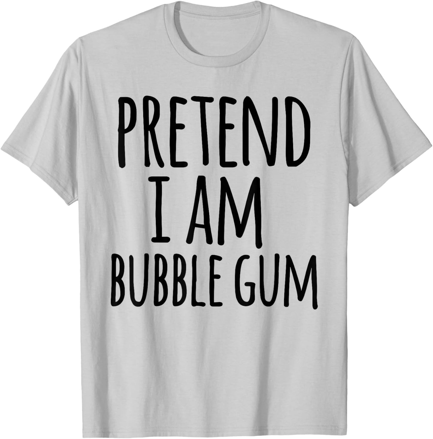 Funny Lazy Easy Halloween Costume Pretend I Am Bubble Gum T-Shirt - T-Shirt | Ash