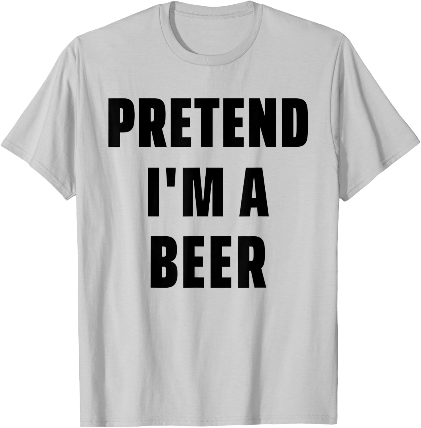 Easy Lazy Halloween Costume Yellow Pretend I'm A Beer T-Shirt - T-Shirt | Ash