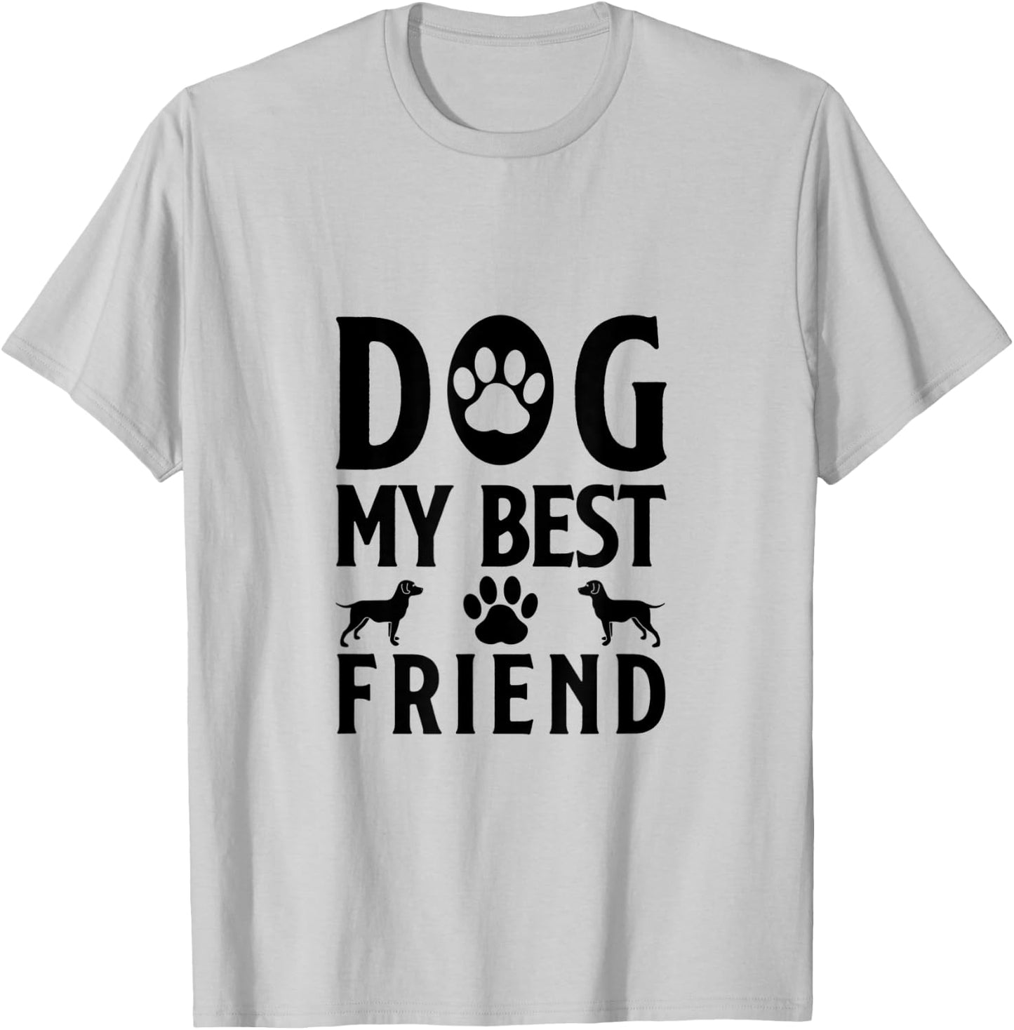 Dog My Best Friend Men Women Kids T-Shirt - T-Shirt | Ash