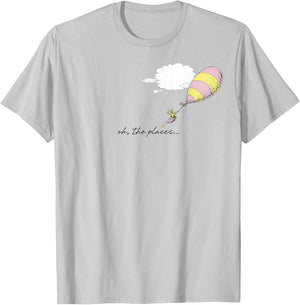 Dr. Seuss Oh the Places You'll Go “Oh, the Places..” Balloon T-Shirt - T-Shirt | Ash