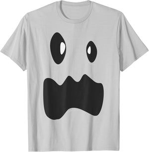 Ghost Face Costume Funny Kids Halloween Outfit Ghoul Face T-Shirt - T-Shirt | Ash