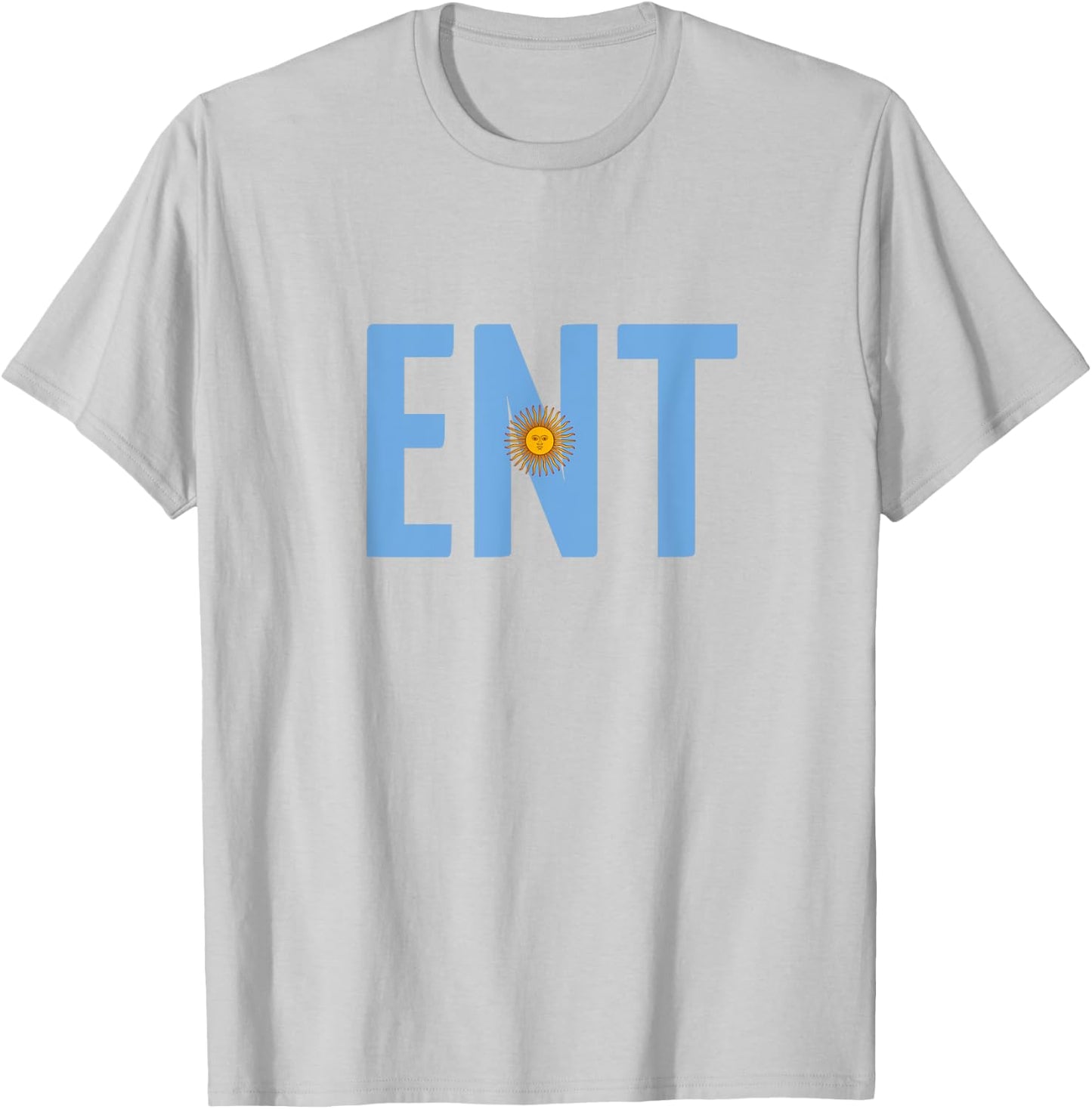 ENT - Argentina Three Part Design - Argentinian Flag Part 2 T-Shirt - T-Shirt | Ash