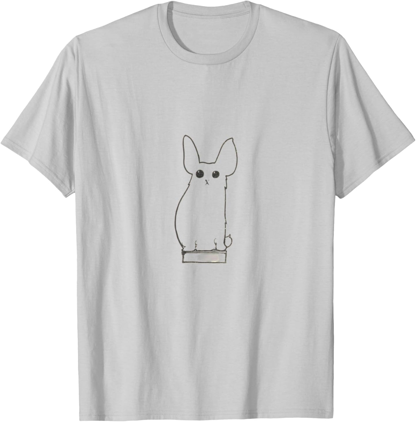 Bunny Funny Rabbit Cartoon Artsy Graphic T-Shirt - T-Shirt | Ash