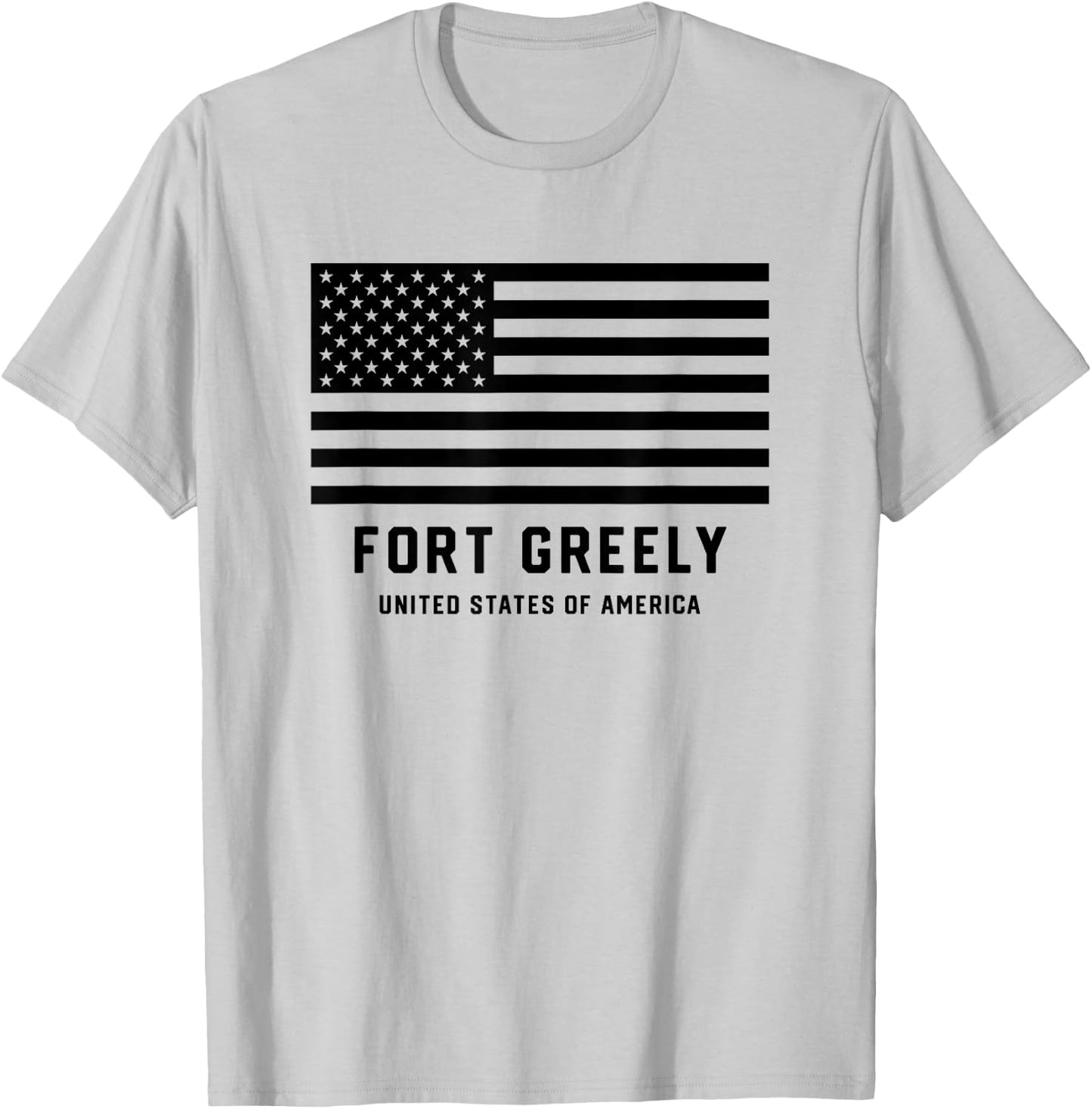 Fort Greeley Alaska USA Military American Flag Armed Forces T-Shirt - T-Shirt | Ash