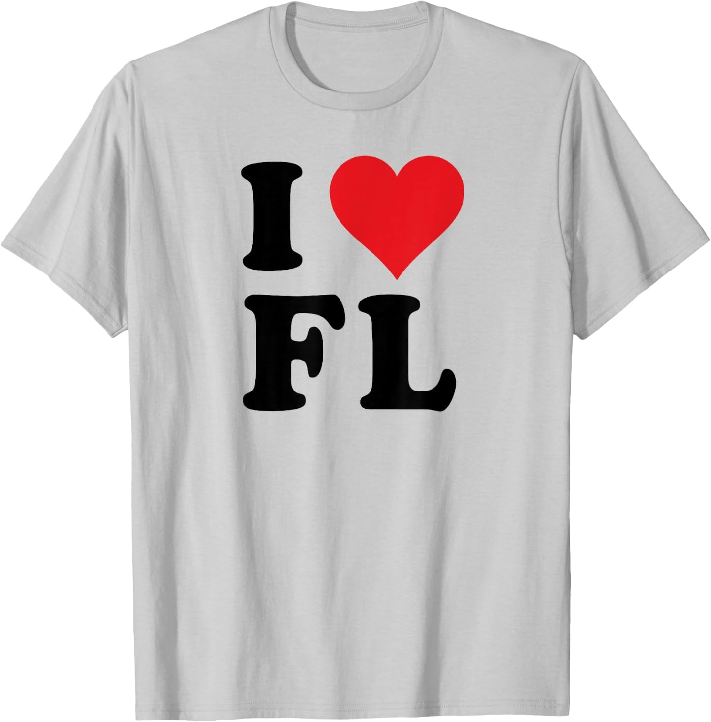 I Heart FL Initials I Love F.L. First And Last Name F L T-Shirt - T-Shirt | Ash