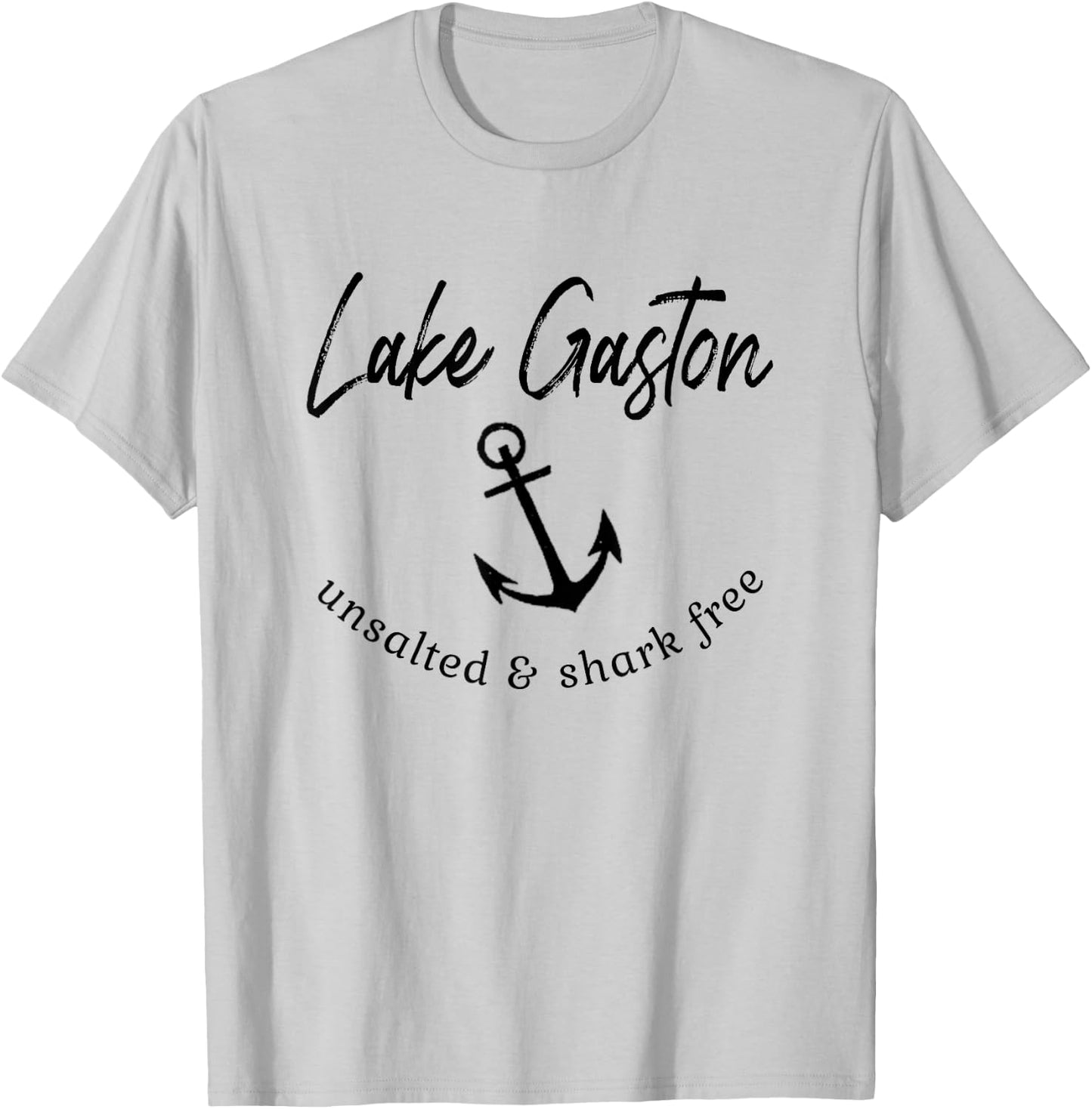 Lake Gaston Unsalted Shark Free Boating Boat Fishing T-Shirt - T-Shirt | Ash