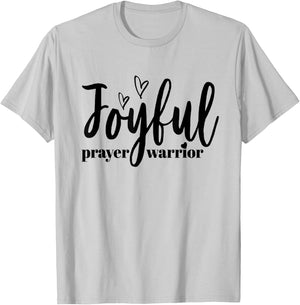 Joyful Prayer Warrior Christian Fiath T-Shirt - T-Shirt | Ash