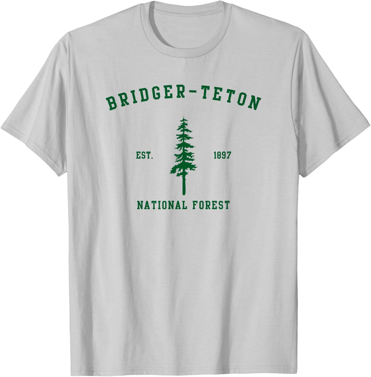 Bridger-Teton National Forest Explore Wyoming T-Shirt - T-Shirt | Ash