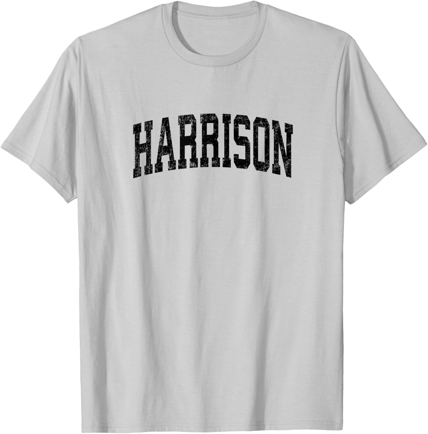 Harrison New Jersey NJ Vintage Athletic Sports Black Design T-Shirt - T-Shirt | Ash