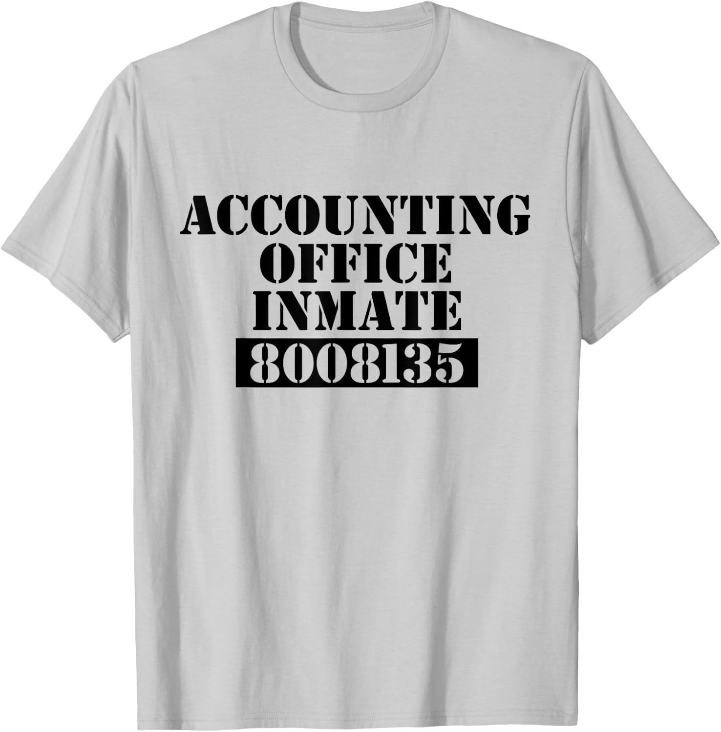 Accountant Costume Accounting Office Inmate Costume T-Shirt - T-Shirt | Ash