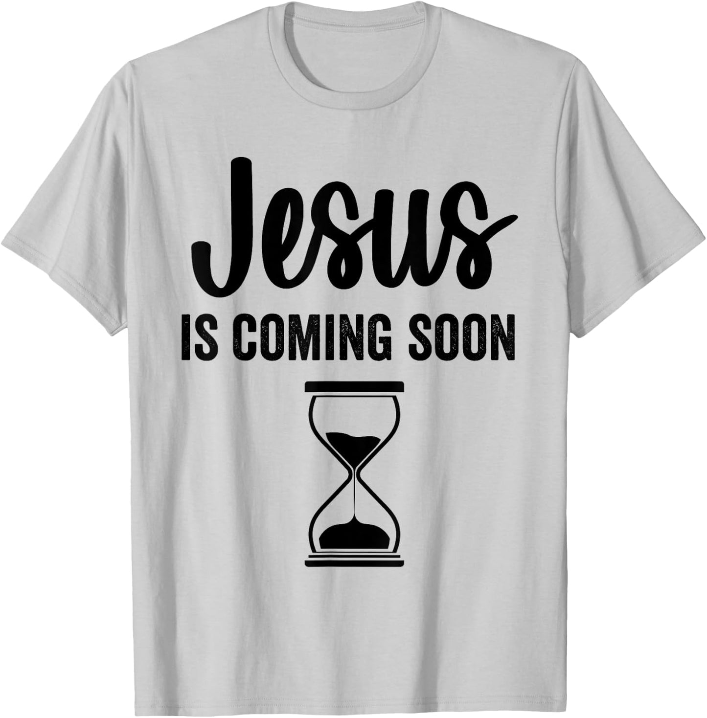 Just Here For The Boos Jesus Is Coming Soon Countdown Christian Religious Faith T-Shirt - T-Shirt | Ash