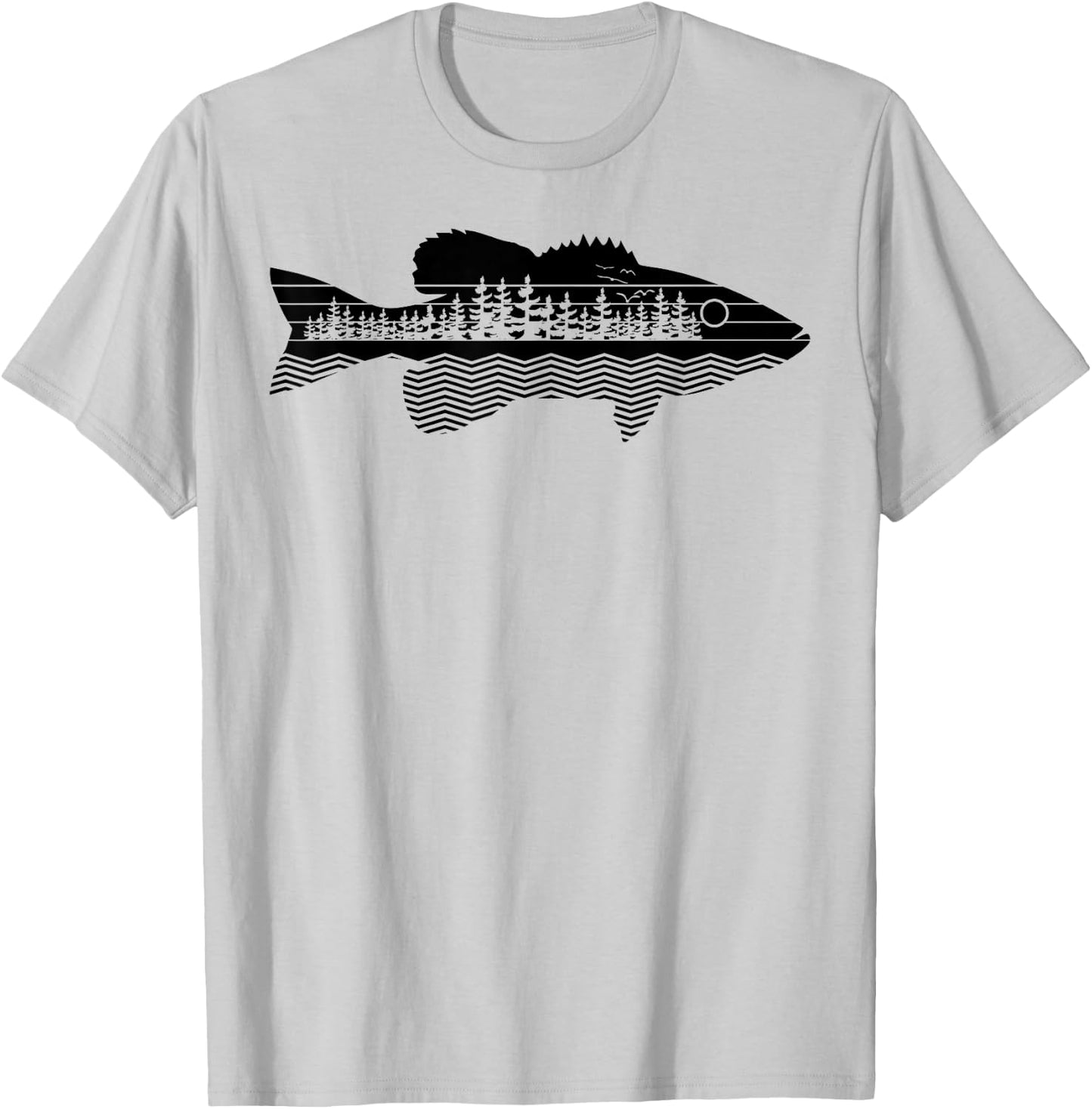 Vintage Nature Outdoor Fishing - Fisher Smallmouth Bass T-Shirt - T-Shirt | Ash