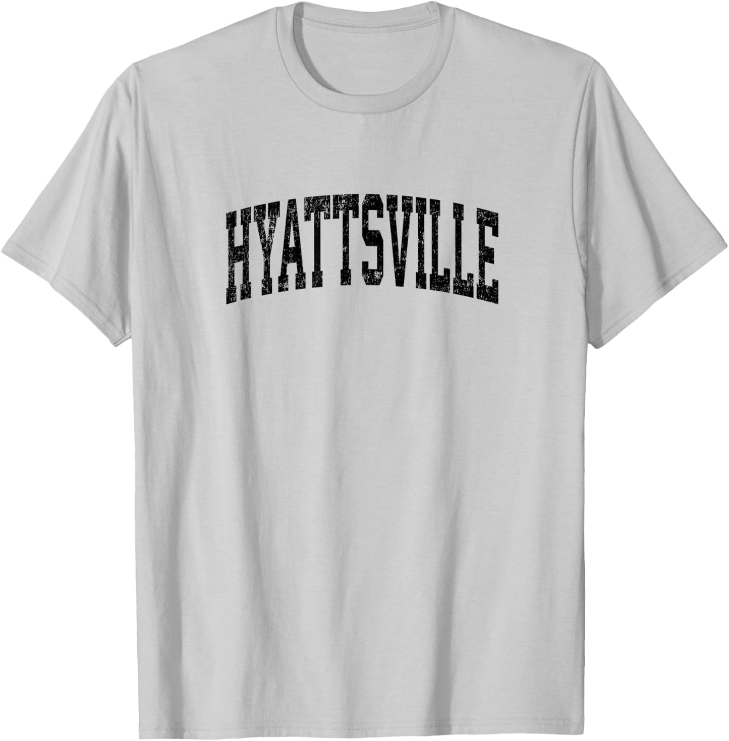 Hyattsville Maryland MD Vintage Athletic Sports Black Design T-Shirt - T-Shirt | Ash