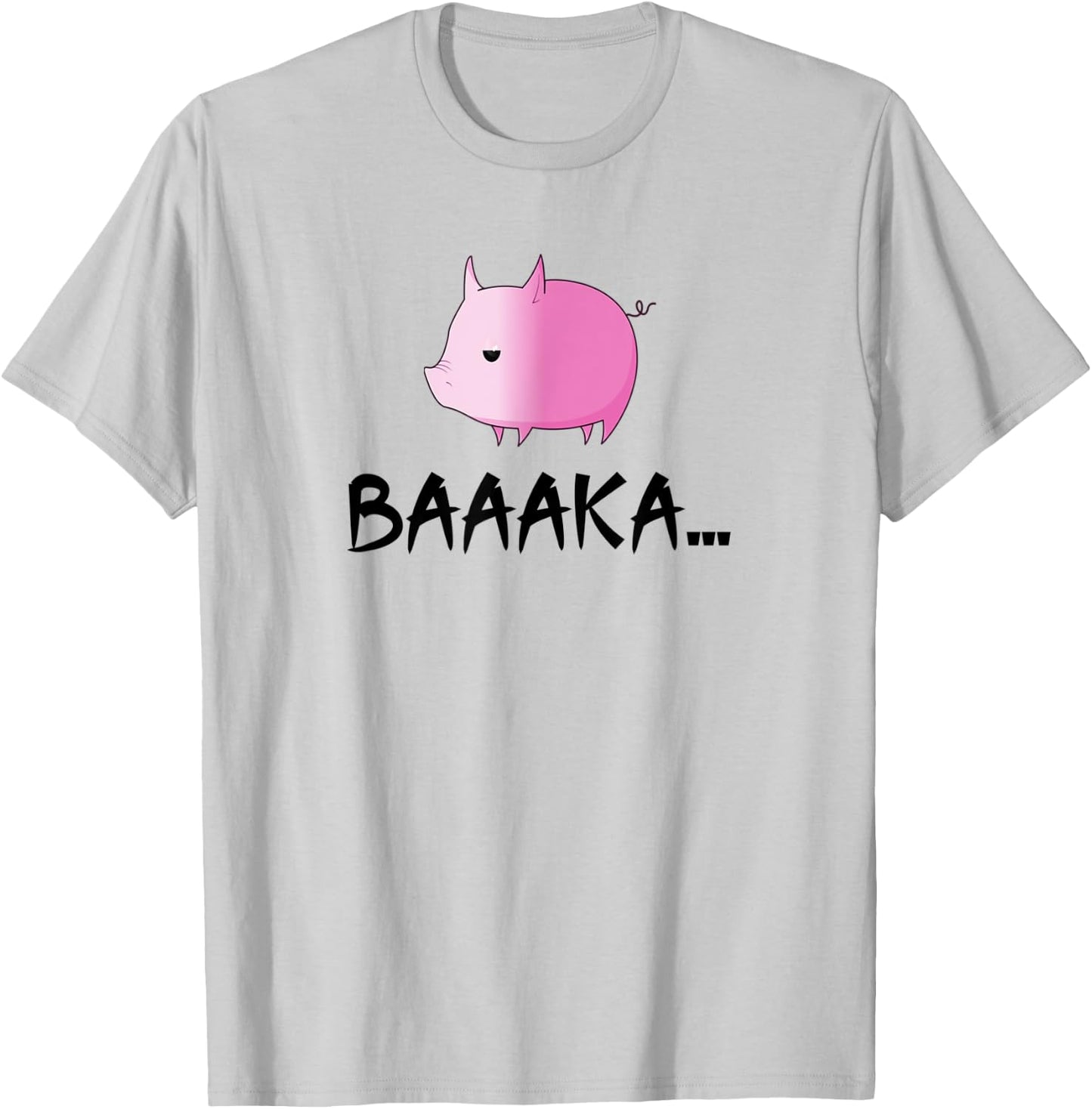 Cute Japanese Anime Pig Baka T-Shirt - T-Shirt | Ash