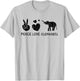 Peace Love Elephants Funny Elephant Lover Boys Girls Graphic T-Shirt - T-Shirt | Ash