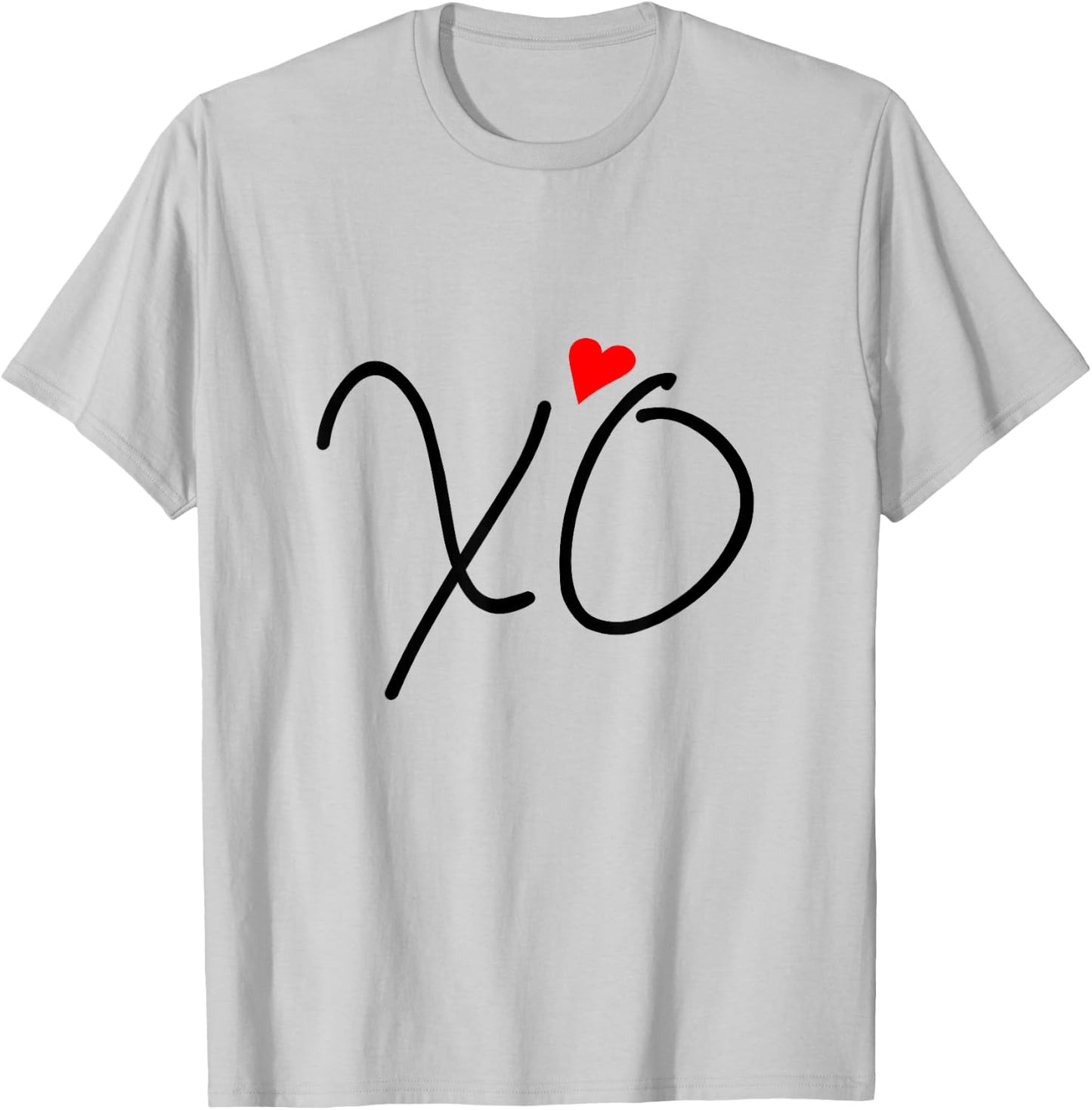 XO XO Kiss Red Heart T Shirt | Cute Kawaii XO Shirt T-Shirt - T-Shirt | Ash