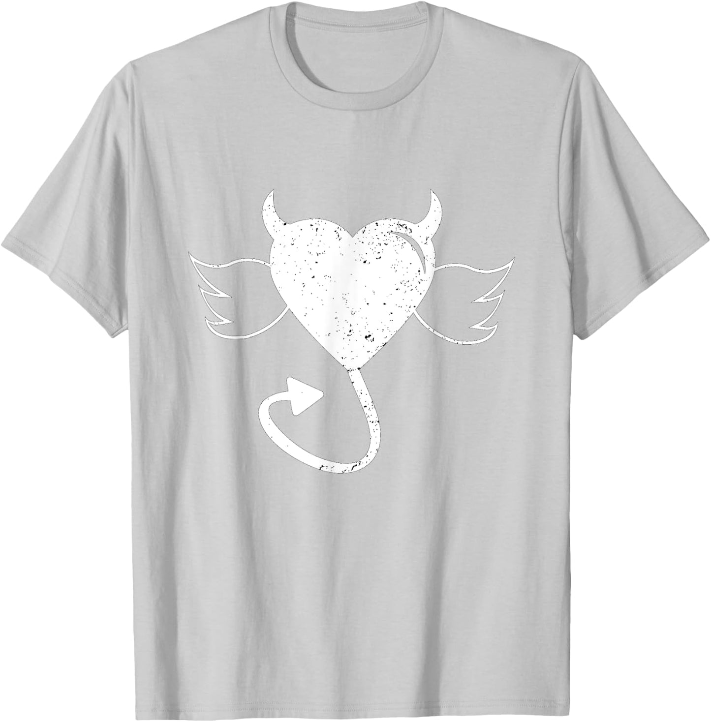 Naughty Devil Heart Valentines Day T-Shirt - T-Shirt | Ash