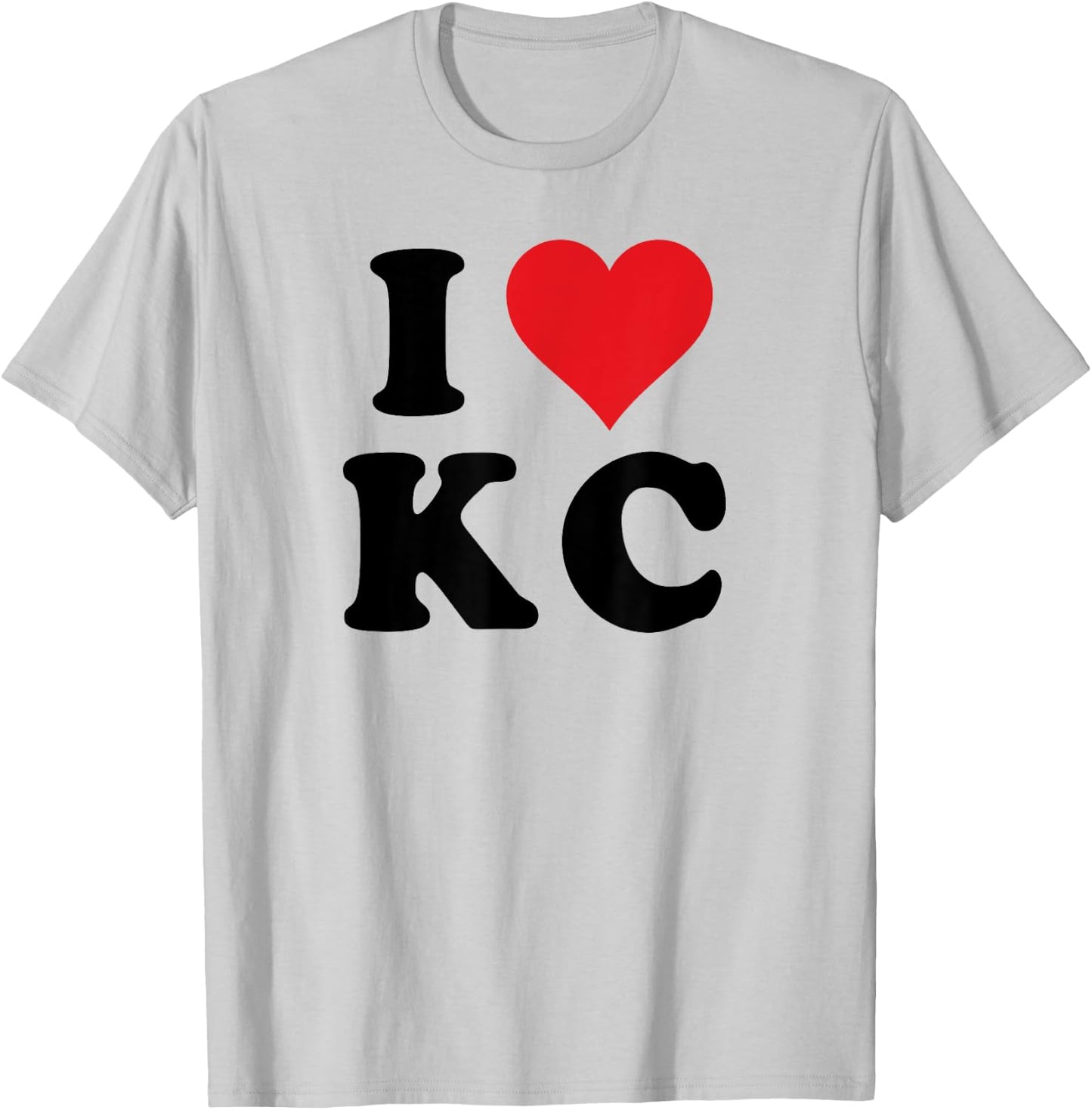 I Heart KC Initials I Love K.C. First And Last Name K C T-Shirt - T-Shirt | Ash