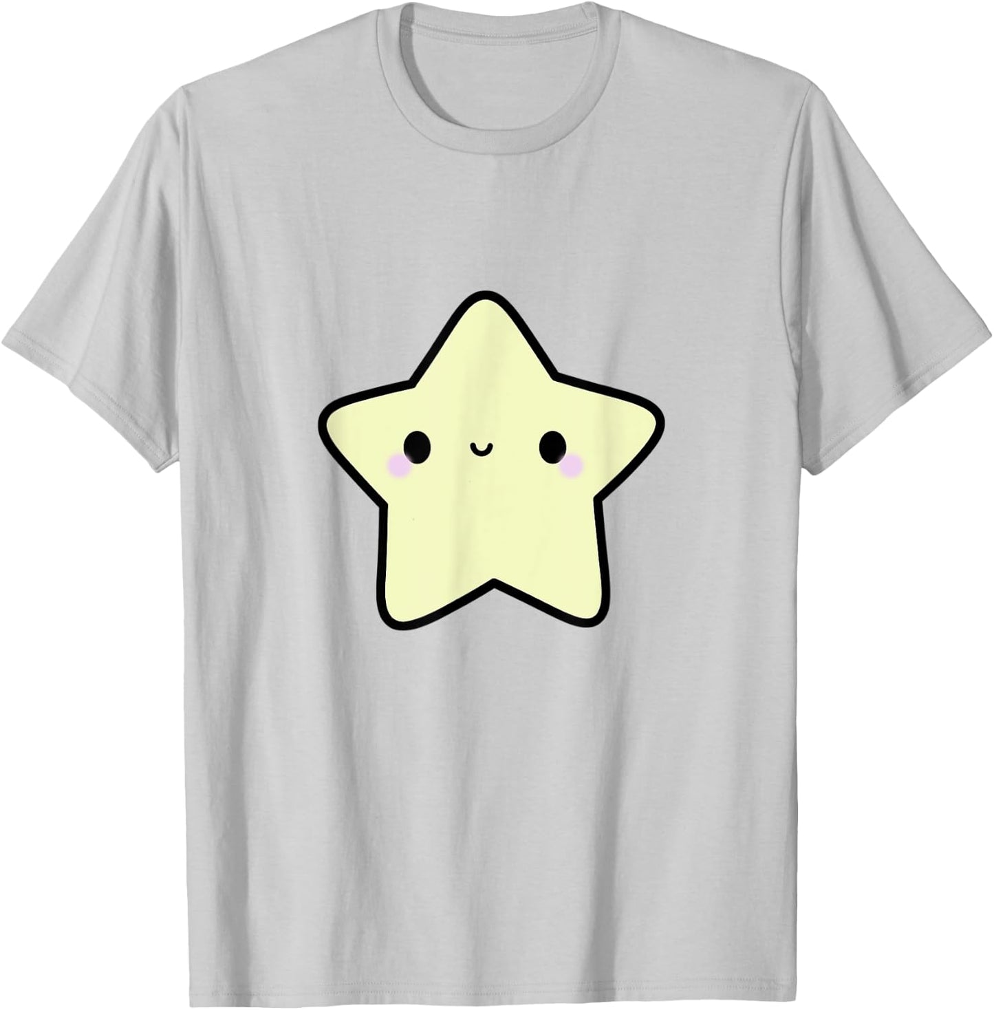 Kawaii Star Design Cute Harajuku Japanese Aesthetic Girls T-Shirt - T-Shirt | Ash