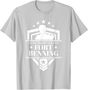 Fort Benning Shirt Military Family T-Shirt - T-Shirt | Ash