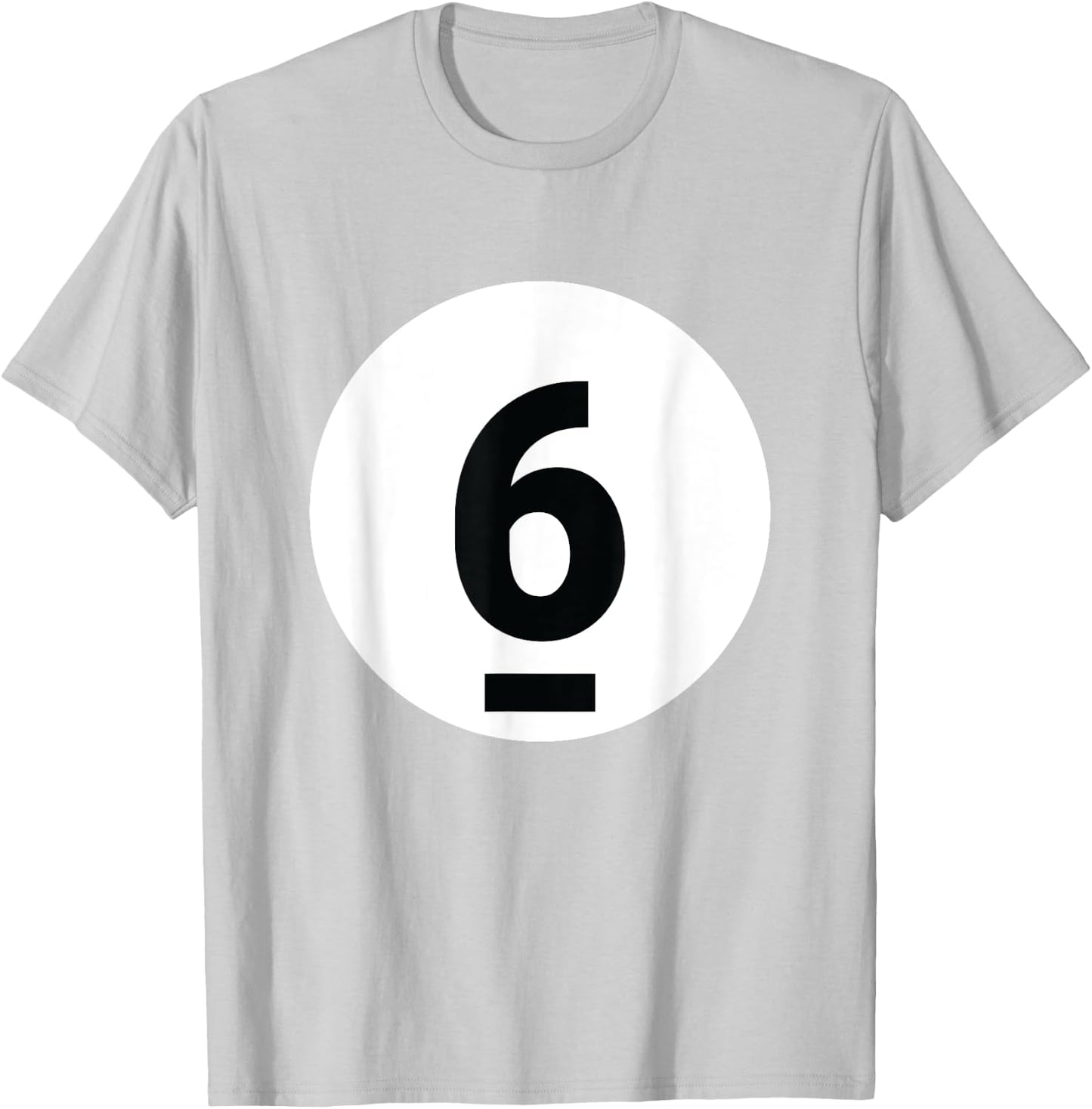 8 Pool Ball 6 Billiards Costume Halloween Group Matching T-Shirt - T-Shirt | Ash
