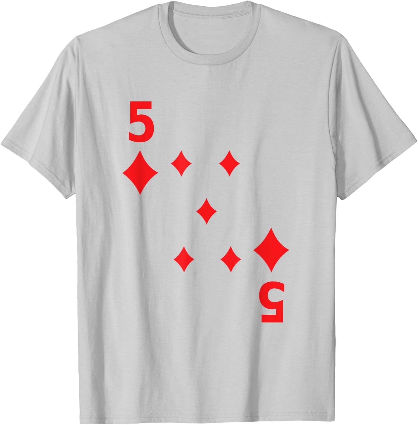 Five of Diamonds poker playing card costume shirt T-Shirt - T-Shirt | Ash