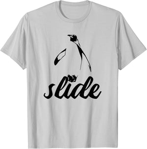 Slide! Penguin Power Animal T-Shirt - T-Shirt | Ash