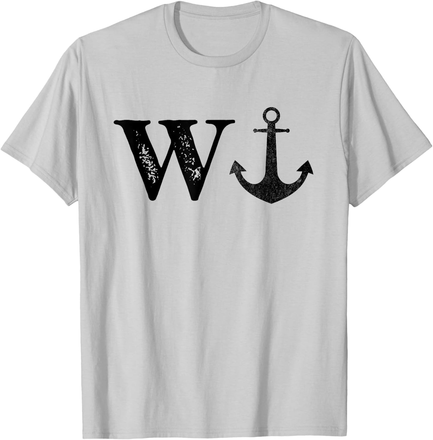 W ANCHOR Funny Wanker Jerk Funny Slang Boating T-Shirt - T-Shirt | Ash