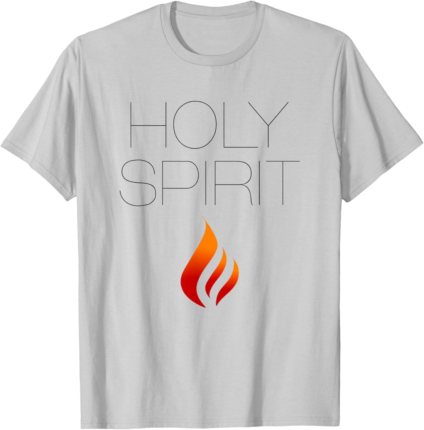 Holy Spirit with Fire (Christian ) T-Shirt - T-Shirt | Ash