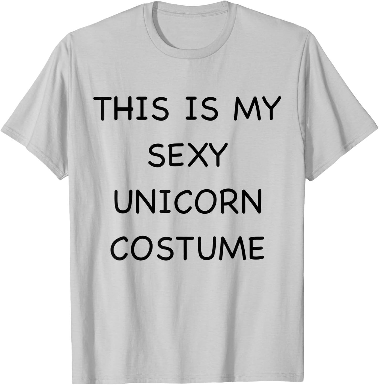 Sexy Unicorn Lazy Halloween Costume Funny Easy Outfit T-Shirt - T-Shirt | Ash