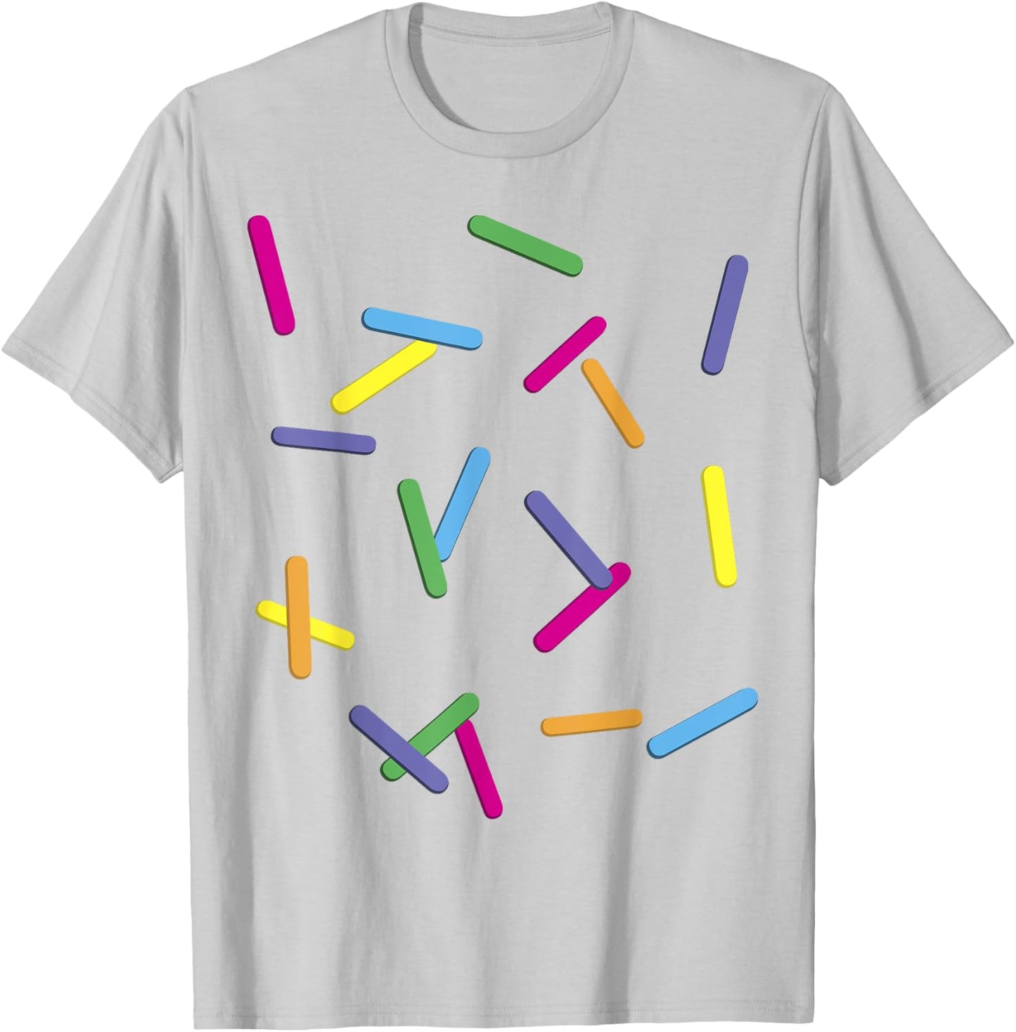 Rainbow Sprinkles Ice Cream Simple Costume Men Women Kids T-Shirt - T-Shirt | Ash