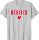 Besties Cute Matching Mother Daughter Friend Valentine's Day Small T-Shirt - T-Shirt | Ash