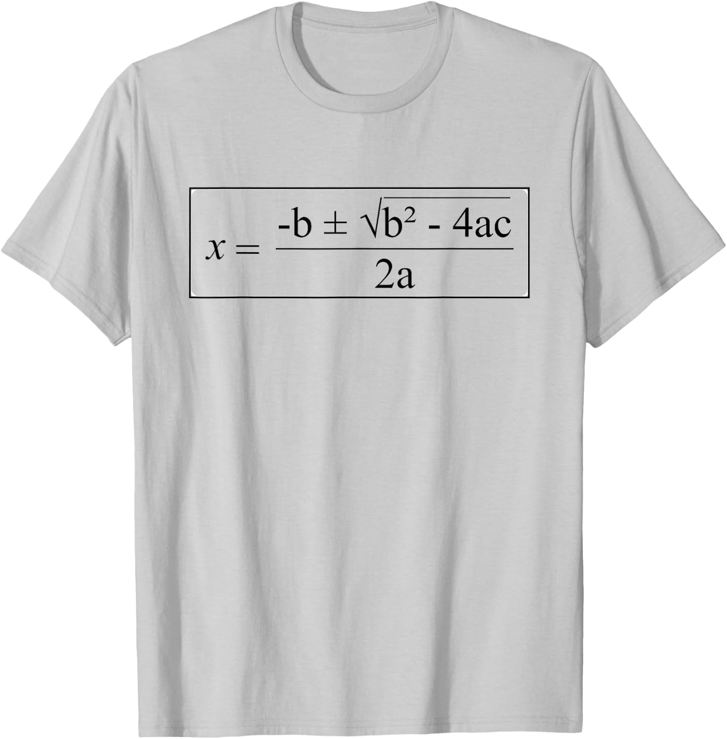Quadratic Formula Math Teacher Nerd Algebra Math Equation T-Shirt - T-Shirt | Ash