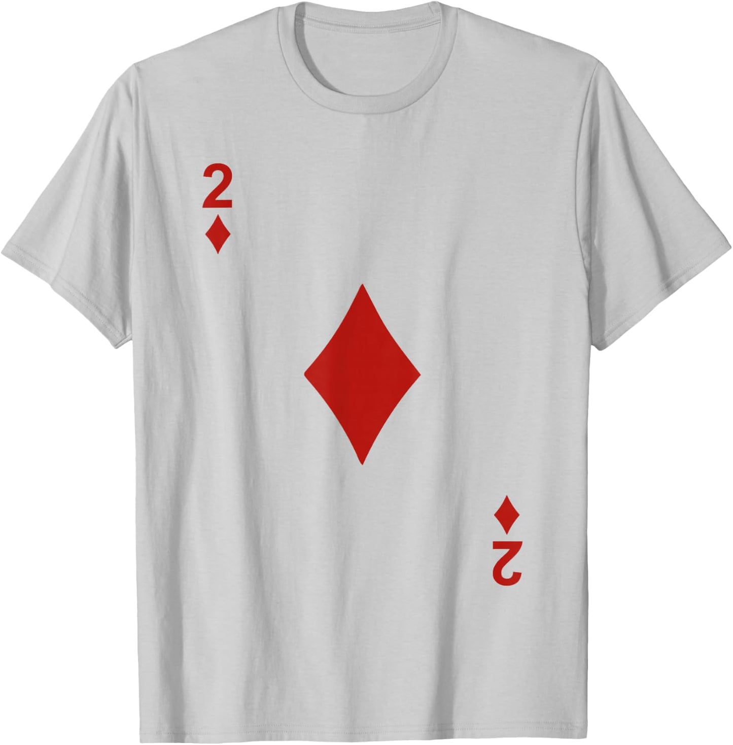 Two of Diamond Blackjack Cards Poker 21 2 shirt T-Shirt - T-Shirt | Ash