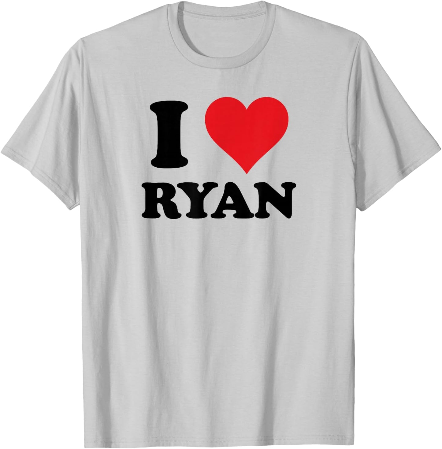 I Heart Ryan First Name I Love Personalised Stuff T-Shirt - T-Shirt | Ash