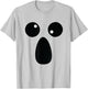 Funny Spooky Halloween Ghost Face Shirt Lazy Costume T-Shirt - T-Shirt | Ash