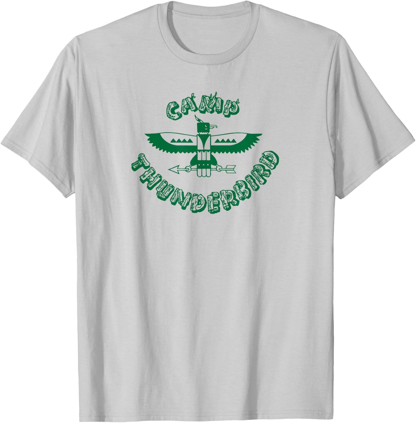 Camp Thunderbird Green Logo T-Shirt - T-Shirt | Ash