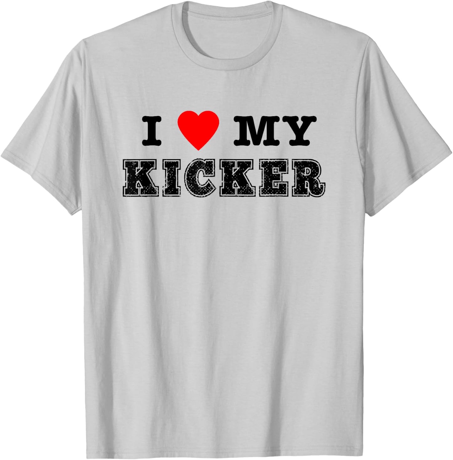 Football Shirts - I Heart My Kicker Football Shirt T-Shirt - T-Shirt | Ash