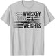 USA Flag Whisky Gym Workout - Whiskey And Weights Women Men T-Shirt - T-Shirt | Ash
