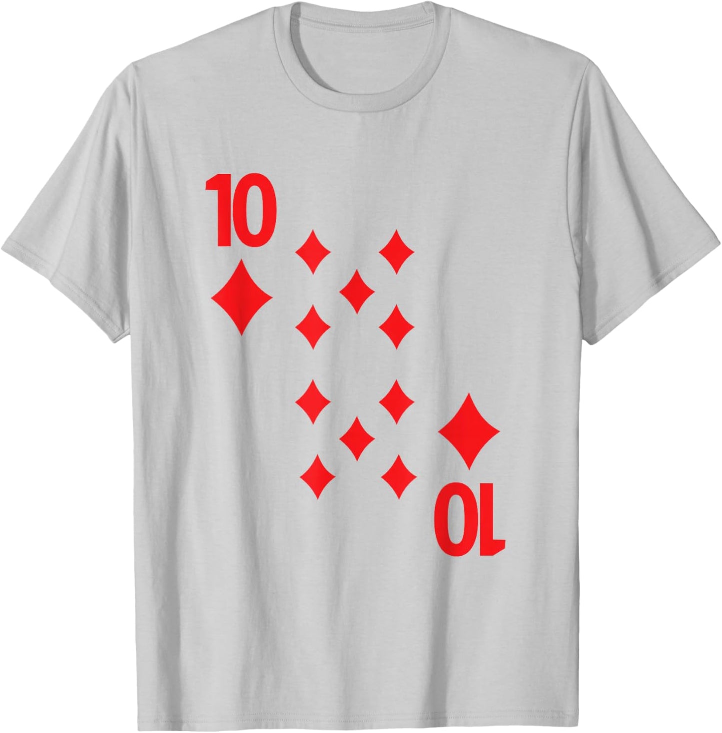 Ten of Diamonds poker playing card costume shirt T-Shirt - T-Shirt | Ash